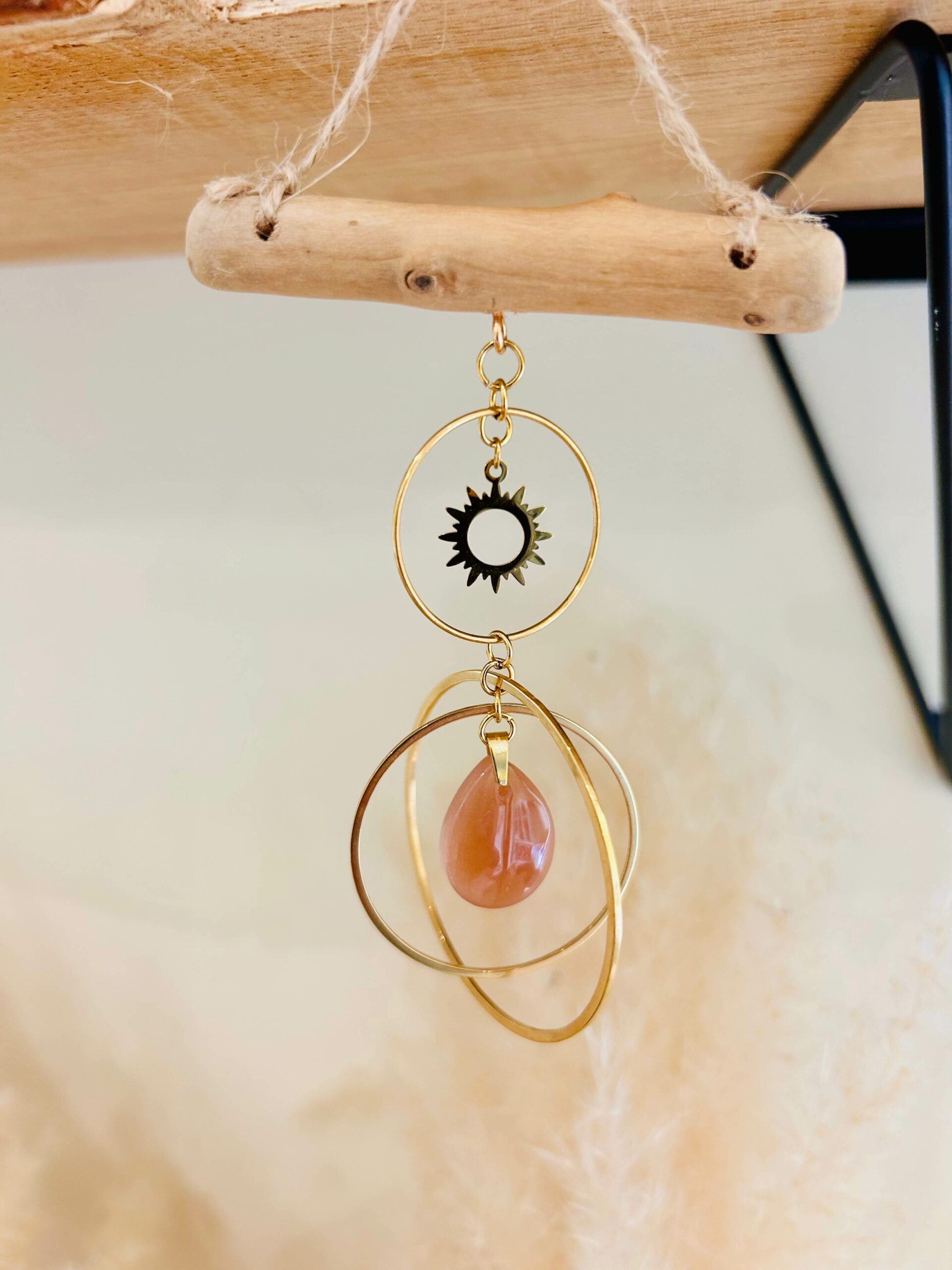 Lumistone Joie & Rayonnement – Pierre de Soleil Attrape-soleil Feng Shui en Pierre de Soleil pour la joie et le rayonnement de la maison